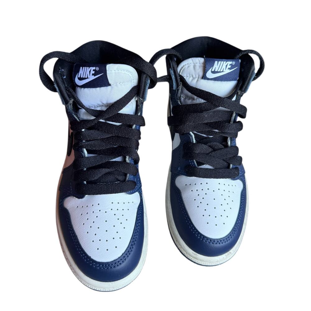 Nike Air Jordan 1 Mid Kids Sneakers Black White Size 12C Youth